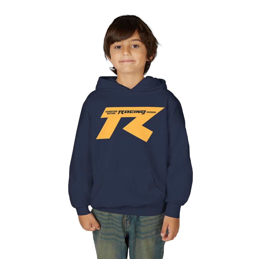 Youth Racing Hoodie with Checkered Finish Back
