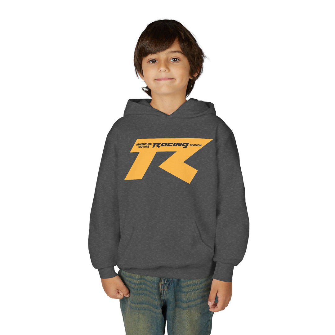 Youth Racing Hoodie with Checkered Finish Back