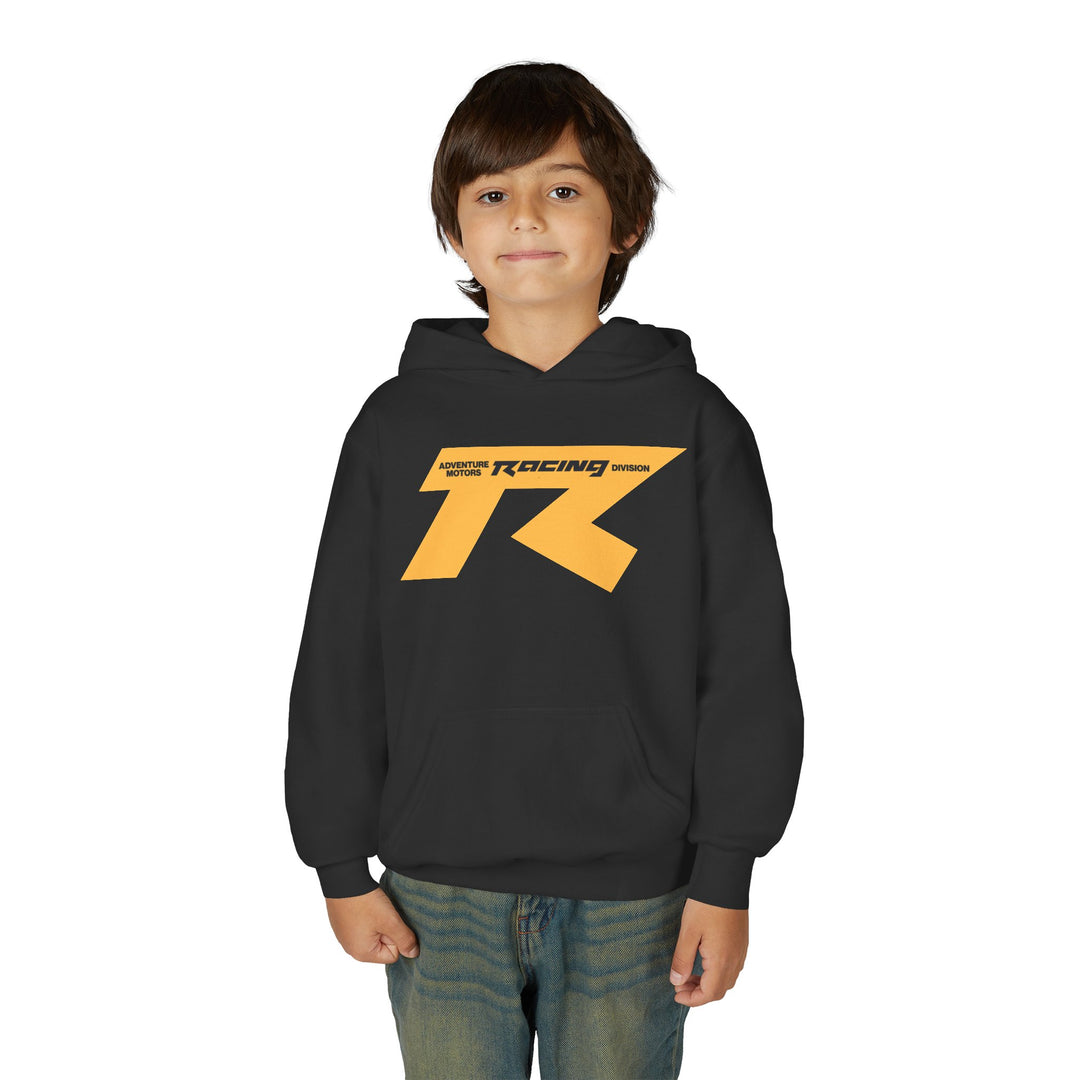 Youth Racing Hoodie with Checkered Finish Back