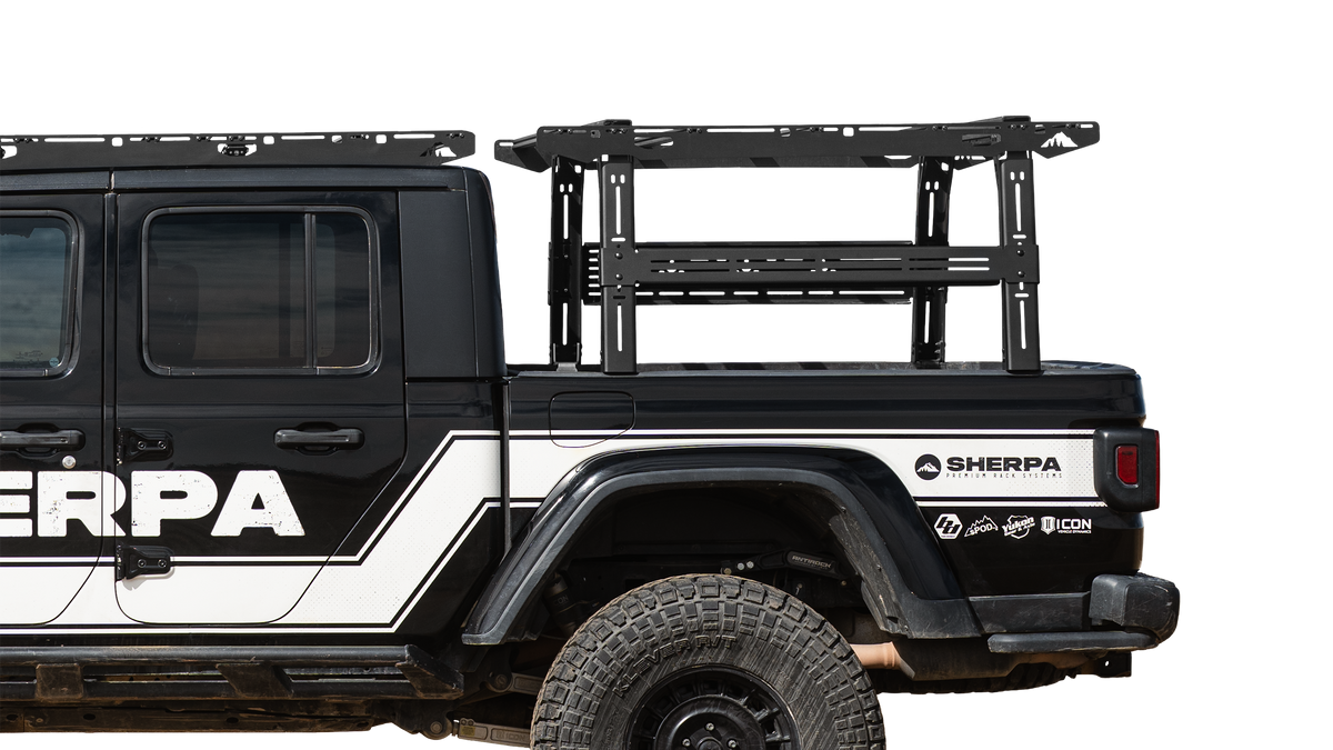 Jeep gladiator rack height pak system bed rack