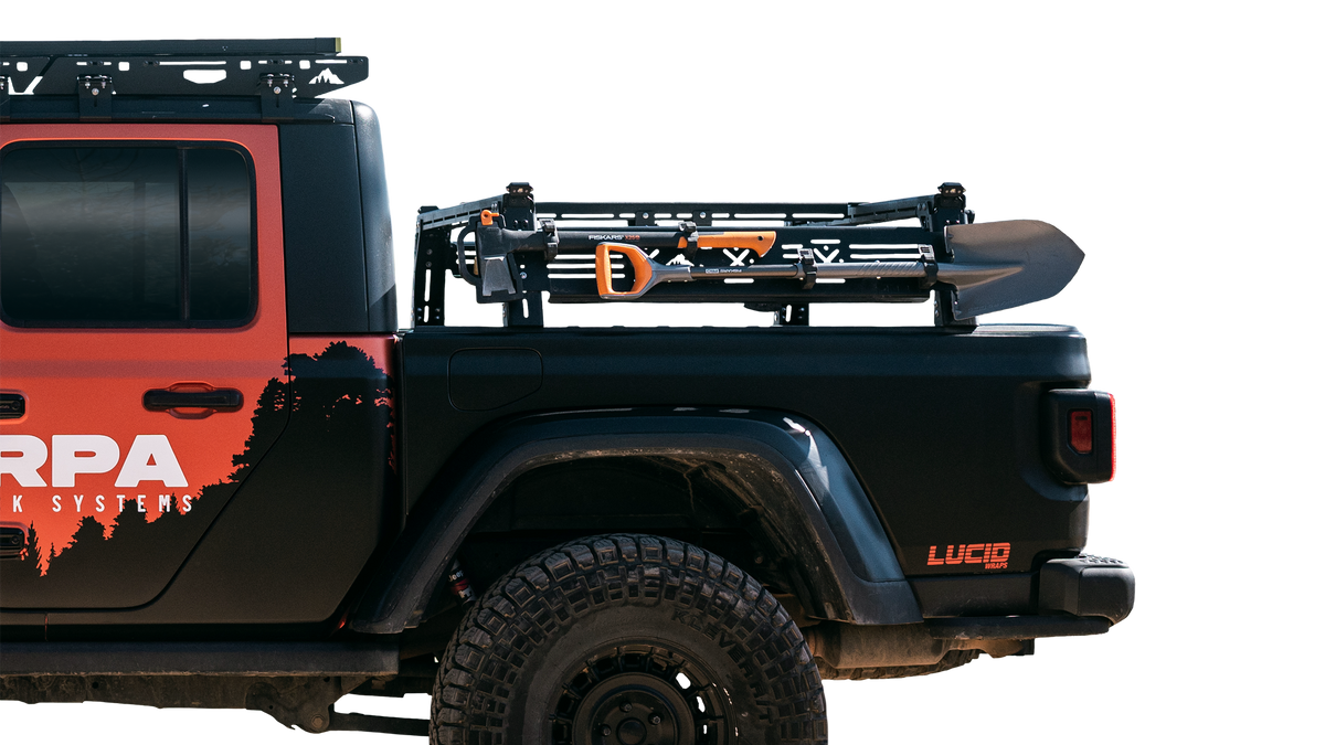Jeep gladiator mid height pak system bed rack