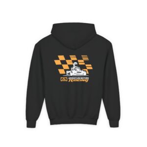 Youth Racing Hoodie with Checkered Finish Back - Image 4